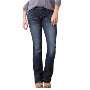 Big Star Women’s Jeans Maddie Boot Cut Mid Rise Distressed Cowgirl Western Denim